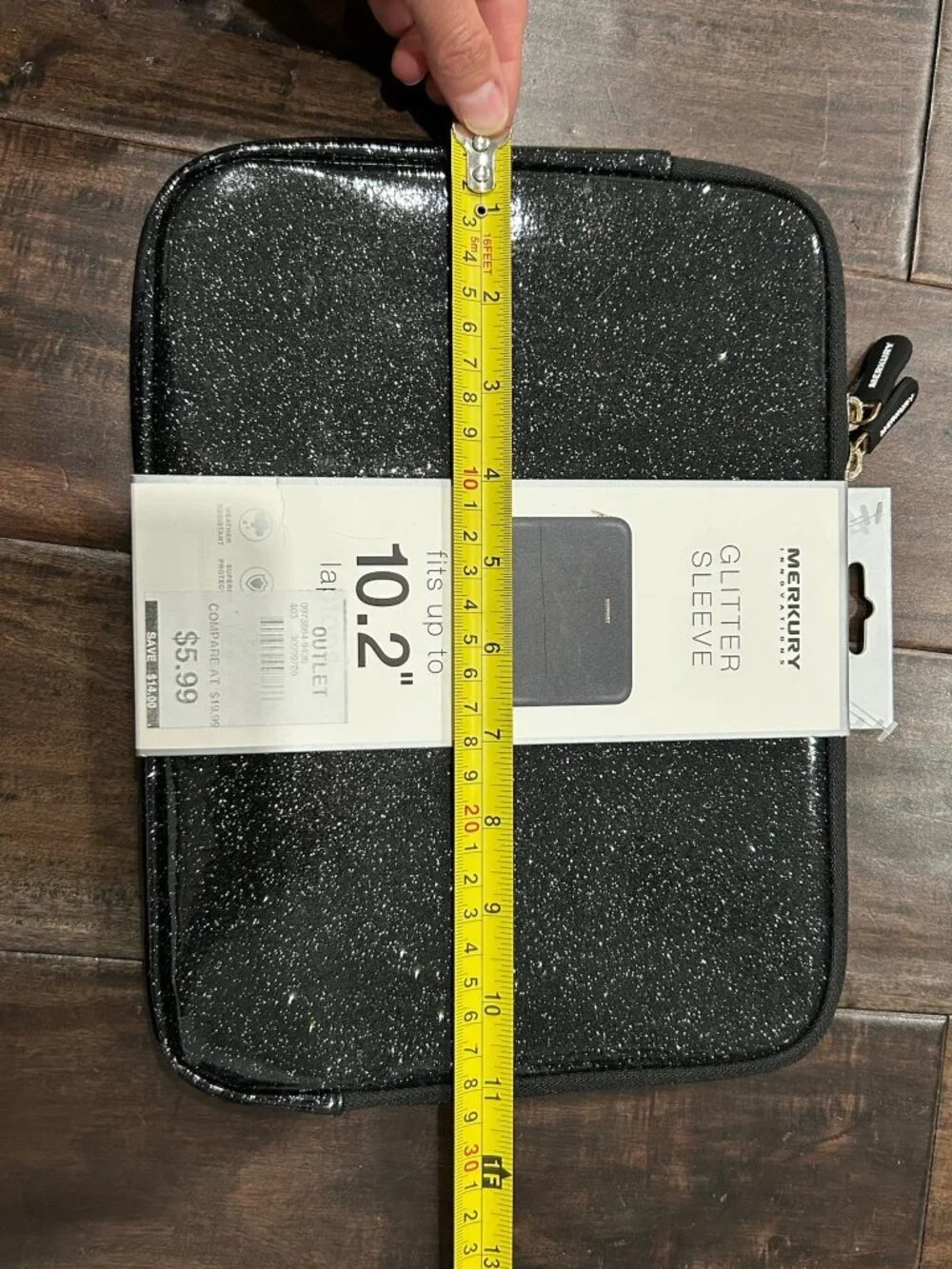 Merkury Innovations Glitter Laptop Sleeve 10.2